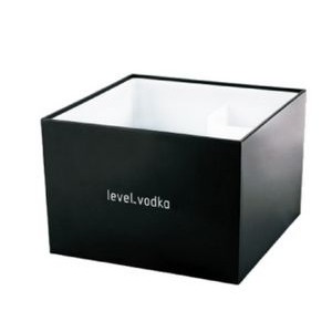 LED Square Ice Bucket w/Ice Cube Divider