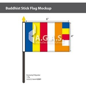Buddhist Stick Flags 4x6 inch
