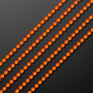 7mm 33" Round Orange Beads (Non-Light Up) - BLANK