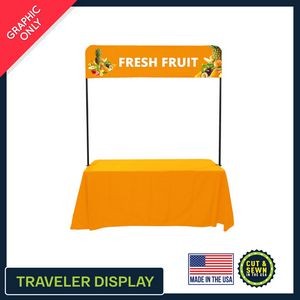 6' Traveler Tabletop 1/4 Banner Graphic Only - Made in the USA