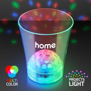 8 Oz. Disco Ball Light Projecting LED Cup - Domestic Print