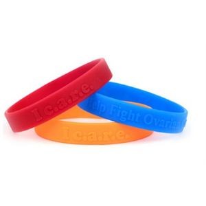 ½" Embossed Custom Silicone Wristbands
