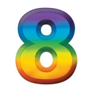 Multi Color Plastic 3-D Number