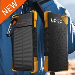 Protable Water proof Sunpower Solar charger with carabineer Mobile power supply 8000mAh