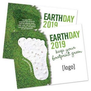 Earth Day Seed Paper Shape Postcard - Design D