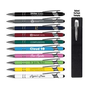 Liqui-Mark® iWriter® Exec - Stylus & Soft Touch Rubberized Metal Ballpoint Pen (Black Ink)