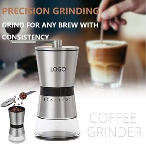 8 Fineness Portable Coffee Bean Manual Grinder