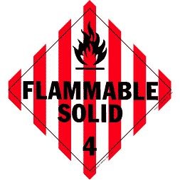 Flammable Solid Vinyl Placard - 10.75" x 10.75"