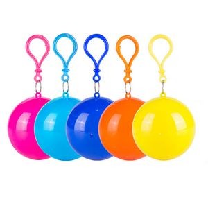 Disposable Portable Raincoats Hooked Poncho Ball