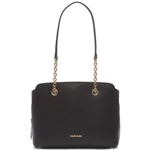 Calvin Klein® Black and Gold Hailey Micro Pebble Shopper Bag