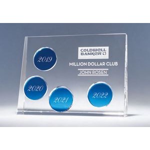 Progression Perpetual Crystal Award Plaque Plate
