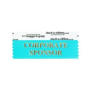 Corporate Sponsor Stk A Rbn Jewel Blue Ribbon Gold Imprint