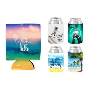 Sublimated Collapsible Can Cooler 3mm neoprene 12 oz can coolie