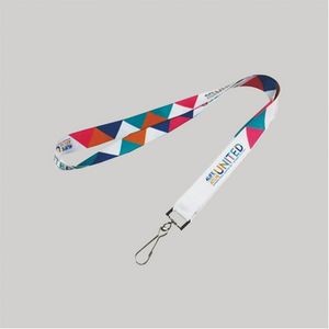 5/8" Full Color custom lanyard printed with company logo with Jay Hook attachment 0.625"