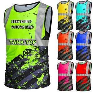 Premium Hi Vis ANSI Class 2 Safety Shirt, Sleeveless (Includes Imprint and Shipping)