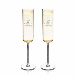 Laurel Crystal Champagne Flutes by Viski®