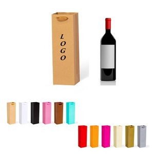 Paper Wine Bag Single Bottle Tote Carrier