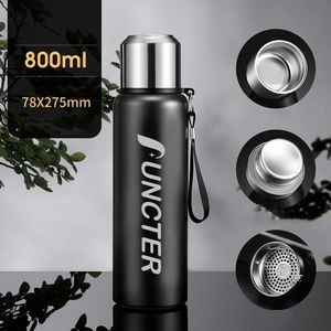800ml Insulated vacuum Thermo Bottle with cup Stainless steel coffee bottles for hot and cold drink