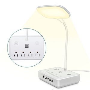 Surge Protector Power Strip w/USB Charging Ports w/Table Lamp w/Phone stand