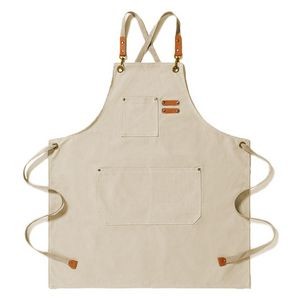 Kitch Style Washed Canvas Apron - Blank