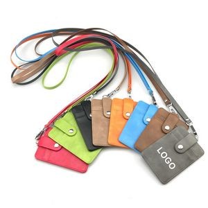 Double Sided PU Leather ID Card Case
