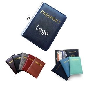 5 1/2" High Quality Waterproof PU Leather Passport Holder