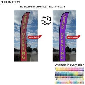 Replacement Flag for 19' X-Large Feather Flag Kit, Full Color Graphics One Side