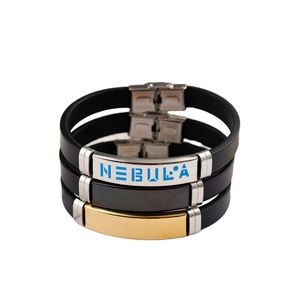 Adjustable Stainless Steel Silicone Bracelet