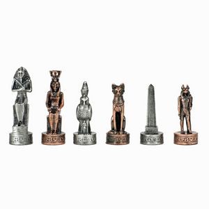 Egyptian Chess Pieces - Pewter - King measures 3.2 in.