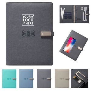 A5 Business Notebook With Wireless Charging and USB Flash