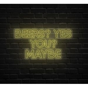 Beers, Yes. You Maybe Neon Sign (42 " x 22 ")