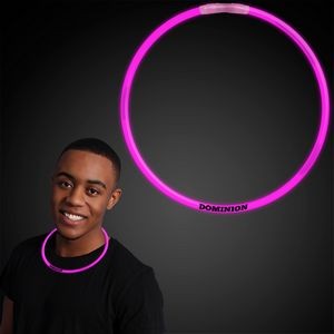 Promotional 22" Premium Pink Glow Necklace - Domestic Print
