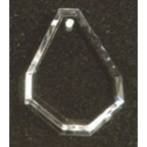 Optical Crystal Diamond Cut Leaf Ornament (2"x3")