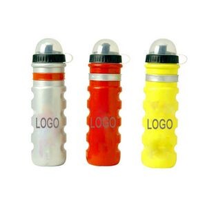 Rippled Water Bottle w/ Push Pull Spout
