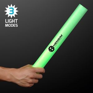 Imprinted 16" Green LED Foam Cheer Stick