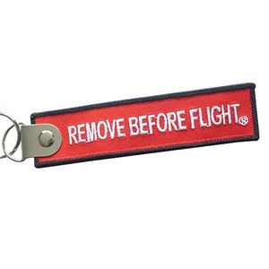 Embroidered Remove Before Flight Keytags (7.75" x 1.25")