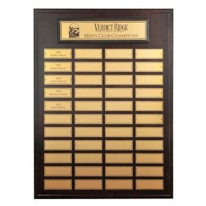 Large Vertical Perpetual Wall Board Plaque w/75 Plates