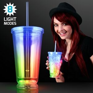 Light Up Multicolor Deluxe Double Wall Tumblers - BLANK