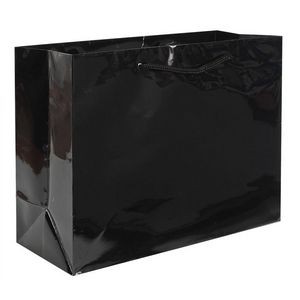 Black Gloss Eurotote Bag (13"x5"x10")