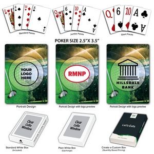 Golf Theme Poker Size Playing Cards