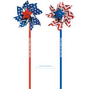 5" dia. Large AMERICAN Pinwheels w/ Logo, and star in center (ASSEMBLY INCLUDED)