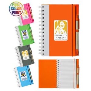 Union Printed, Eco Spiral Notebook with Matching Pen,- Full Color
