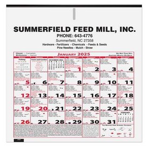 6 Sheet Almanac Calendar (11"x11 1/8")