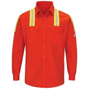 Bulwark® Men's 7 oz. Enhanced Visibility Long Sleeve Uniform Shirt
