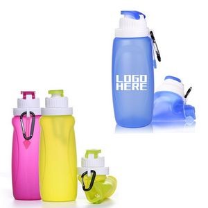 17 Oz. Collapsible Silicone Water Bottle