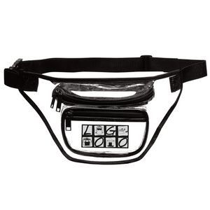 Clear 3 Zippered PVC Fanny Pack