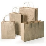 White Kraft Paper Bag w/Twisted Paper Handles (10"x10"x10")