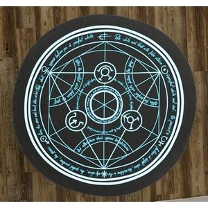 59" Round Beach Towel with Hemmed Ends. - Sublimation