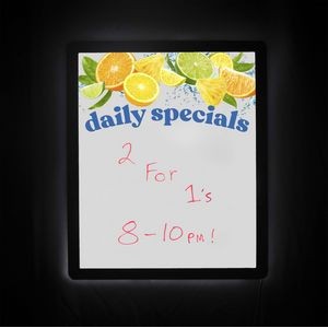 15"W x 18"H Luxe Glo Message Board