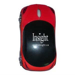Sporty Car Optical Mouse w/ Headlights & Black Trim Wired- OCEAN PRICE